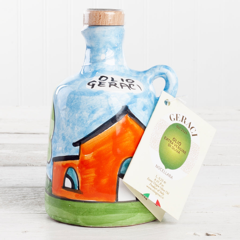 Geraci Olive Oil Ceramic Jar by Nino Parruca