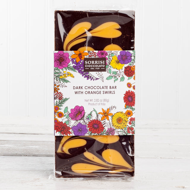 Dark Chocolate Bar with Orange Swirls - 2.82 oz