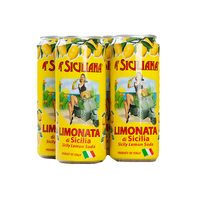 Limonata di Sicilia Soda (Lemon) - 4 pack (330ml cans)