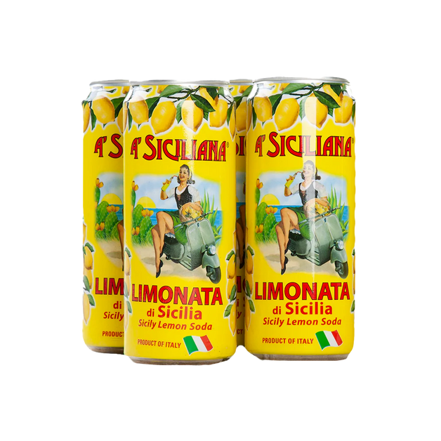 Limonata di Sicilia Soda (Lemon) - 4 pack (330ml cans)