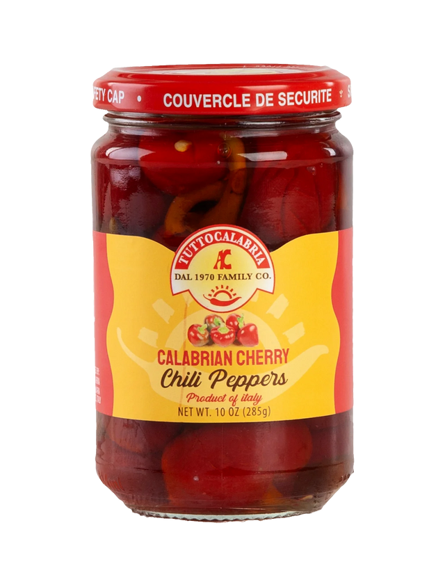 Calabrian Cherry Chili Peppers in Oil - 10 oz