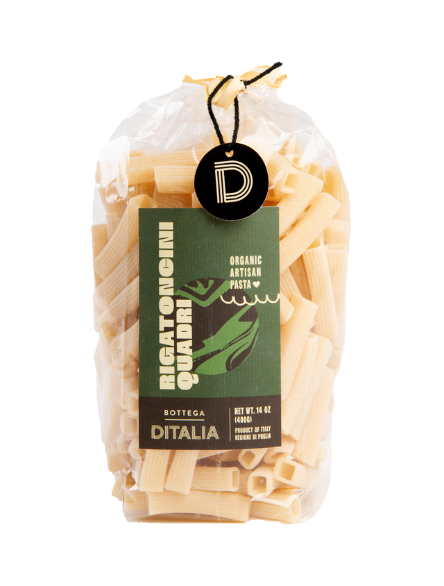 Organic Rigatonicini Quadri "Rectangular Rigatoni" Pasta - 14.1 oz