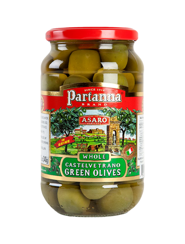 Whole Sicilian Castelvetrano Green Olives - 12 oz