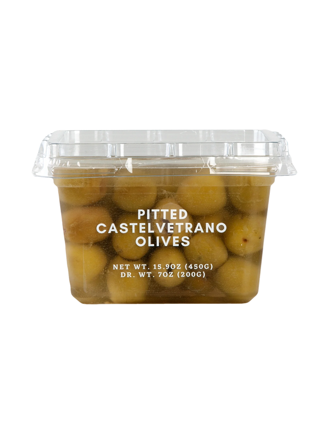 Pitted Sicilian Castelvetrano Green Olives - 7 oz