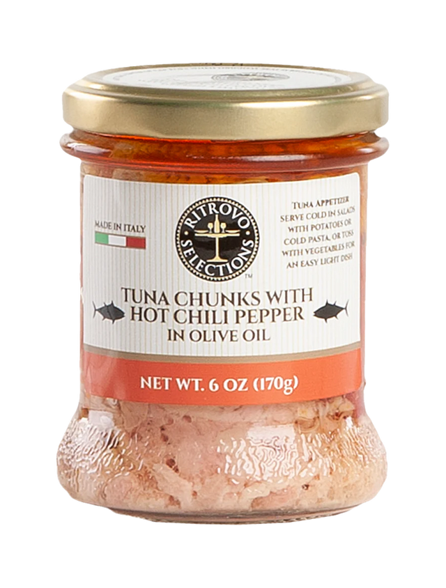 Tuna Chunks with Calabrian Chili Pepper in Olive Oil - 6 oz