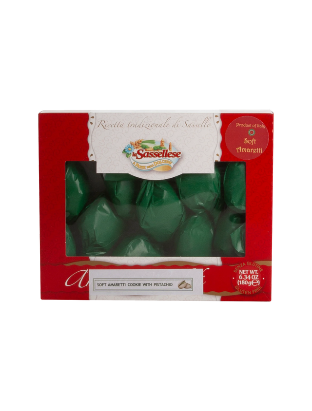 Soft Pistachio Amaretti Cookies Window Box - 6 oz