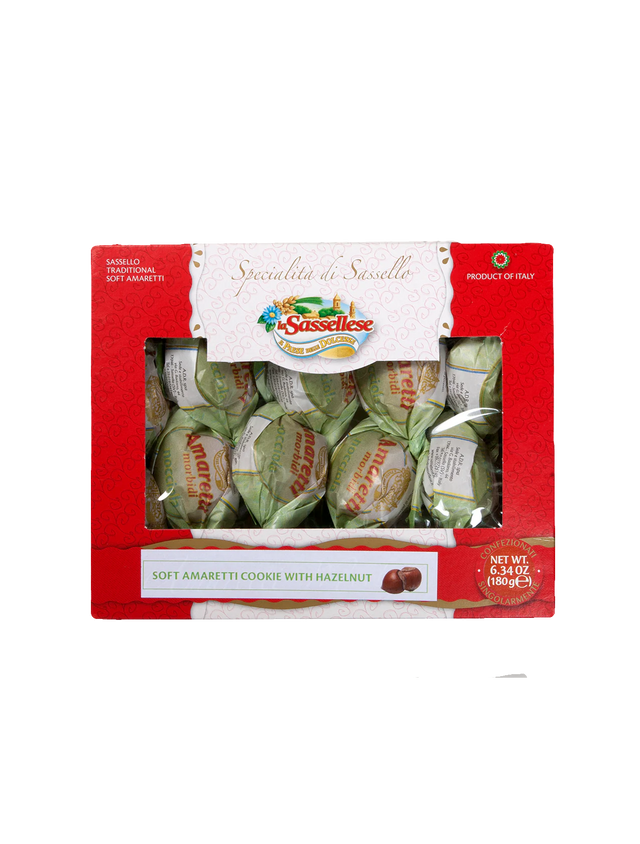 Soft Hazelnut Amaretti Cookies Window Box - 6 oz