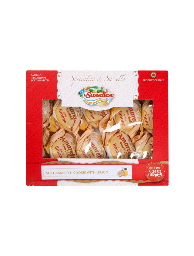 Soft Lemon Amaretti Cookies Window Box - 6 oz