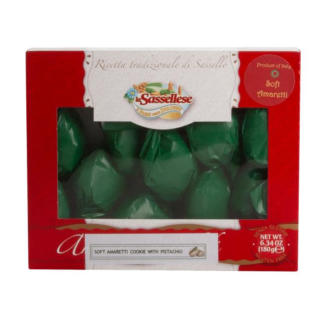 Soft Pistachio Amaretti Cookies Window Box - 6 oz