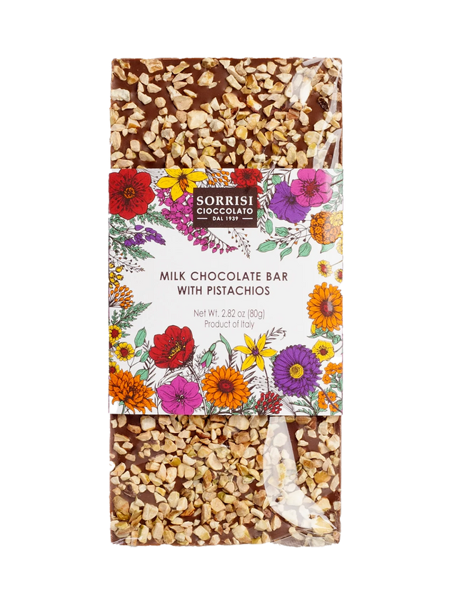 Milk Chocolate Bar with Chopped Pistachios - 2.82 oz