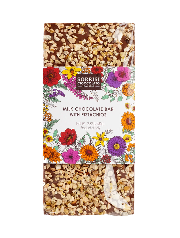 Milk Chocolate Bar with Chopped Pistachios - 2.82 oz