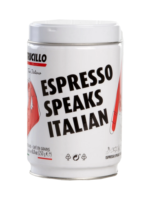 "Espresso Speaks Italian" Espresso Beans - 8.8 oz Tin