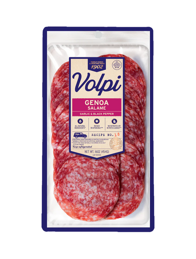 Volpi Sliced Genoa Salame - 4 oz