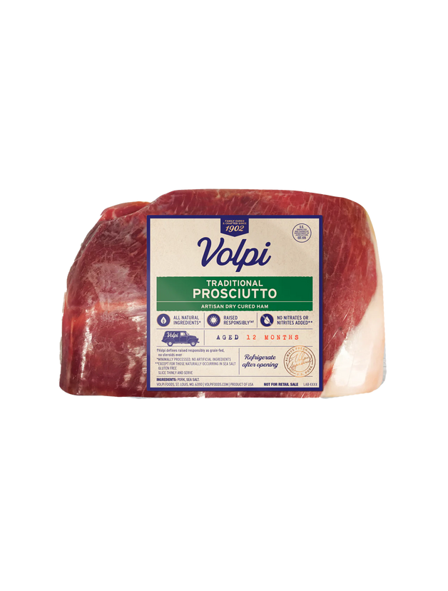 Volpi Traditional Boneless Prosciutto Americano - approx. 5 lbs