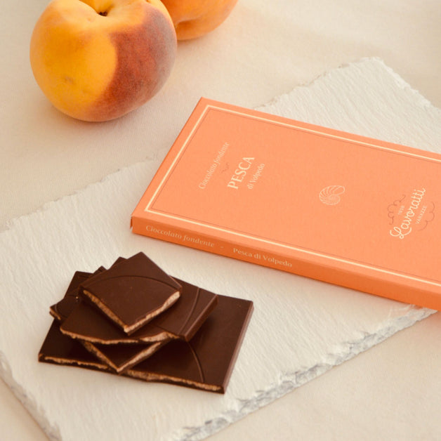 Dark Chocolate Bar with Volpedo Peach Ganache Filling - 2.82 oz