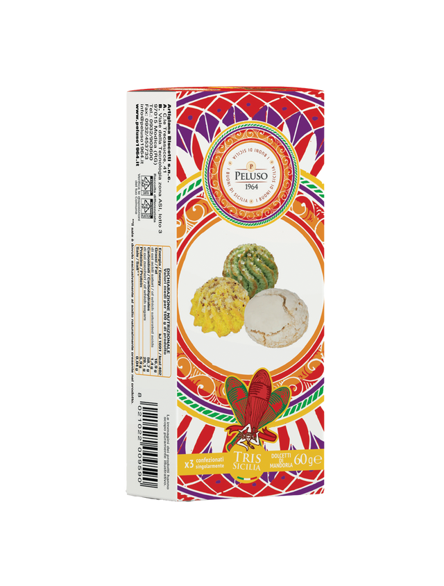 Sicilian Almond Paste Cookie Assortment (Lemon, Pistachio, Mandarin) - 2.12 oz