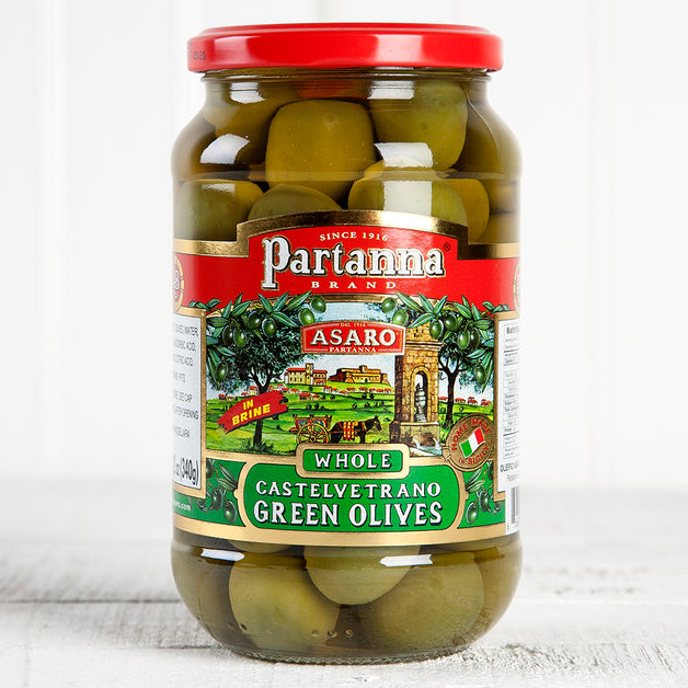 Whole Sicilian Castelvetrano Green Olives - 12 oz