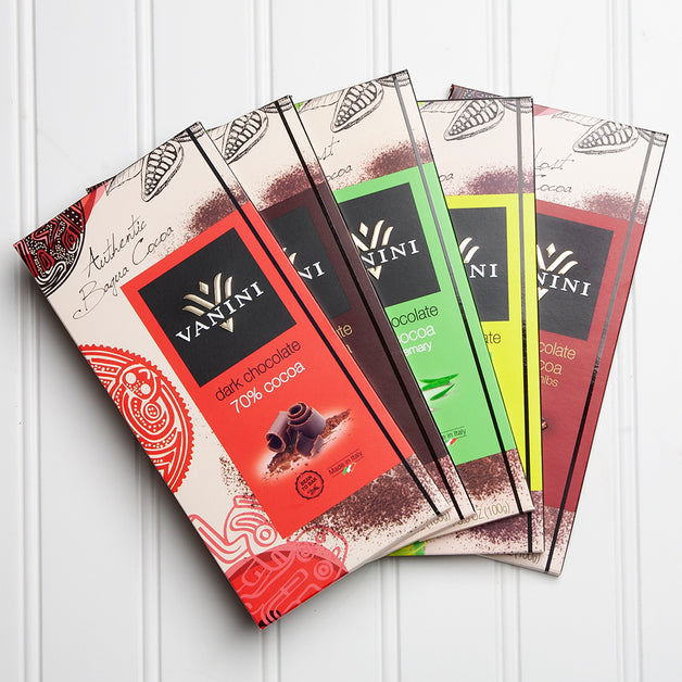 Vanini Dark Chocolate Bar Collection - Set of 5