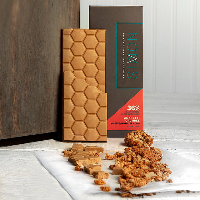 Nomis 36% Caramelized White Chocolate with Amaretti Crumbles Bar - 2.47 oz